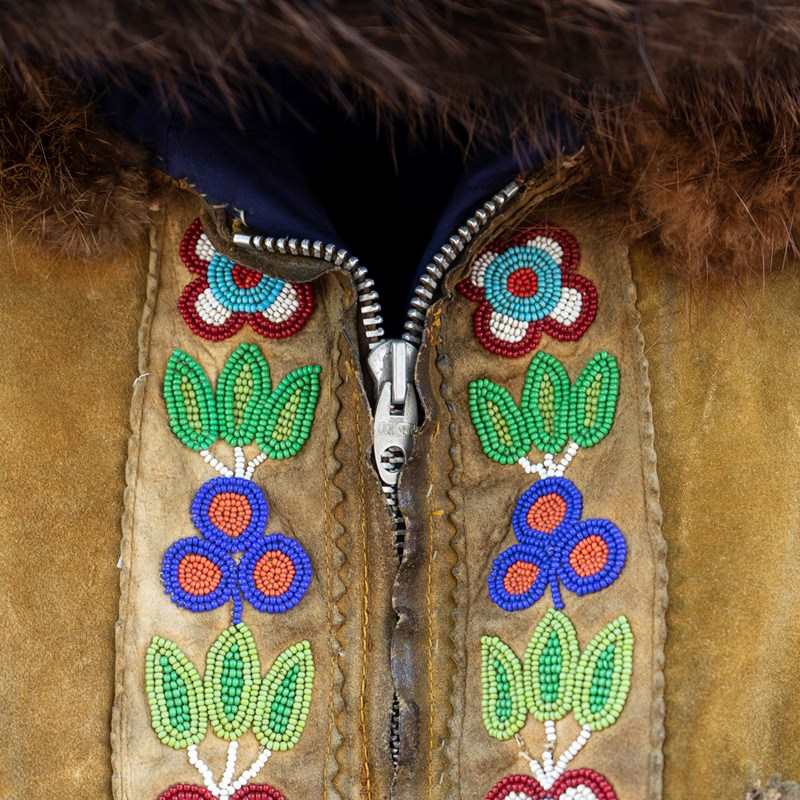 Vintage Ojibwe Beaded Tasseled Moose Skin Trapper Coat - 1950S Native American-rag-and-bone-zip-detail-rtg-main-638193306126826957.JPG