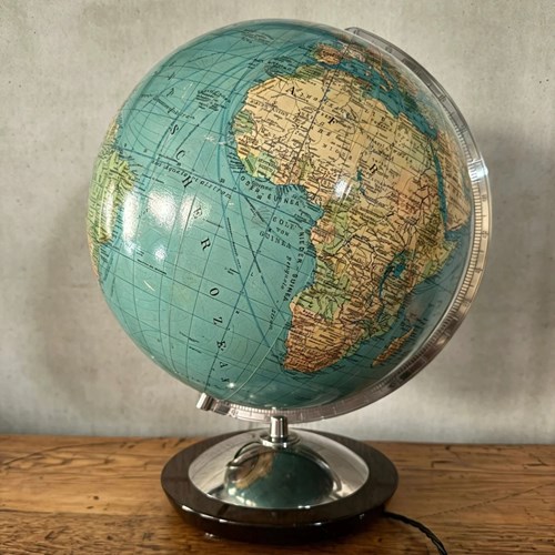 Vintage 1960S German Columbus Duo Glass Globe Lamp