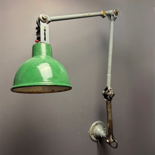Large 1930S Industrial Wall Lamp By John Dugdill & Co