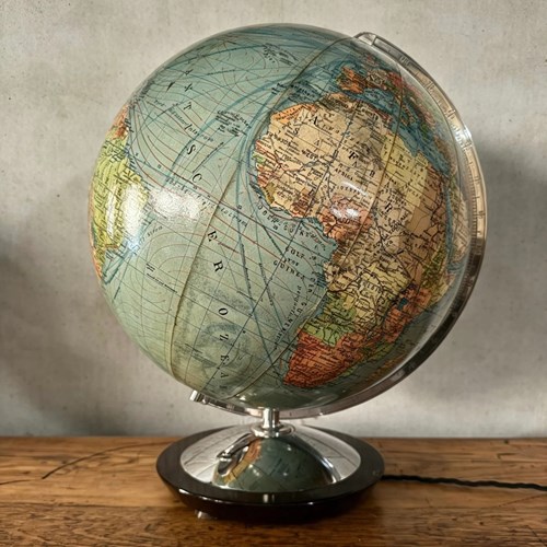 Vintage 1960S DBG Duo Glass Globe Lamp Darmstadt Germany