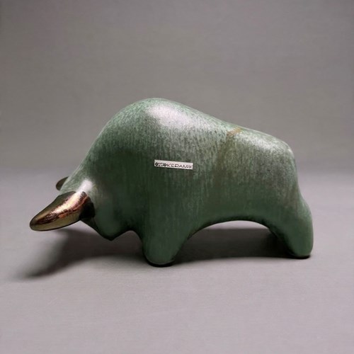 Otto Keramik Classic Ceramic Bull West German Pottery Fat Lava