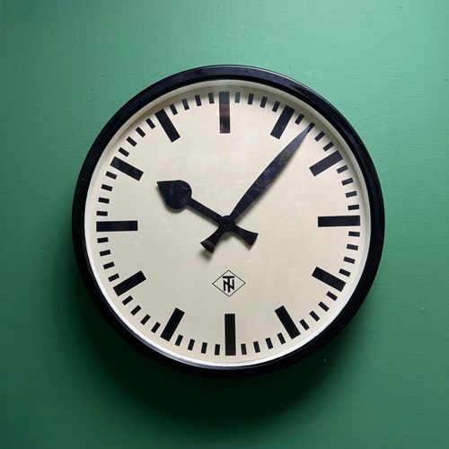1940S Large TN Tele Norma West German Bakelite Factory / Office Clock