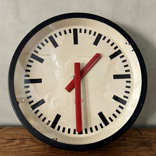 1950S East German Industrial Factory Clock By RFT