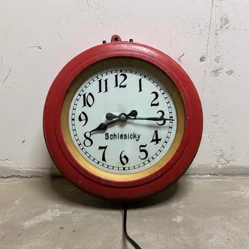 Early 1900S CTW Shop Clock From Renowned Watchmaker & Dealer F.Schlesicky