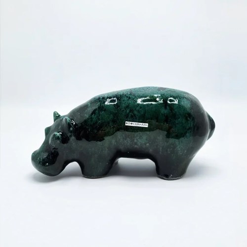 Otto Keramik Ceramic Hippopotamus West German Pottery Fat Lava