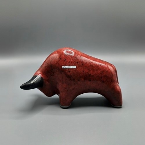 Otto Keramik Classic Ceramic Bull West German Pottery Fat Lava