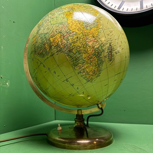 Vintage 1960S German Glass Globe Lamp By JRO Globus Munchen