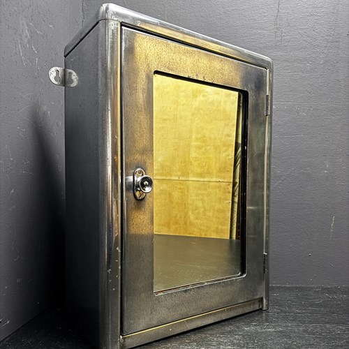 Mid 1900S Medical Or Barbers Wall Cabinet