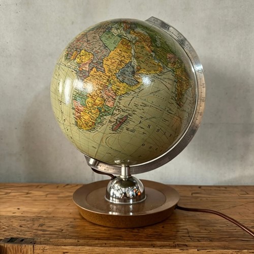 Vintage 1960S German Glass Globe Lamp By JRO Globus Munchen