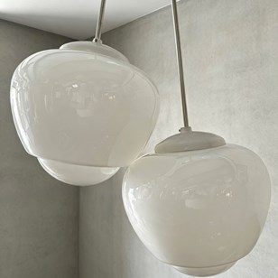 1960S Large Czech Opaline Pendant L...