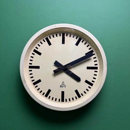 1950S East German Industrial Factory Clock By RFT