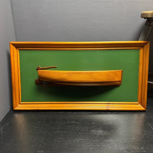 Hand Made Boat Makers Diorama Circa 1980S