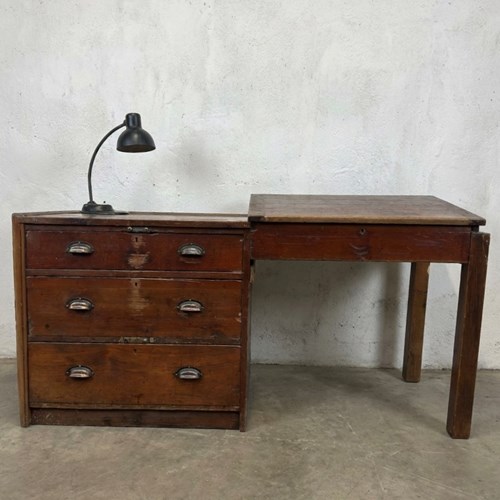 Scratch Built Warehouse Desk & Drawers Circa 1930S
