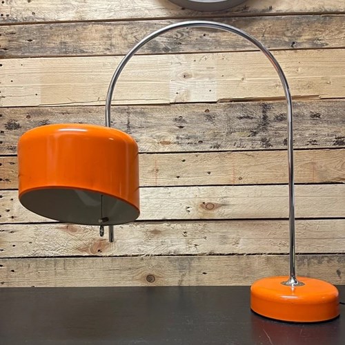 Rare Orange 1960S Fase Sauce Table Lamp By Tomas Diaz Magro Spain