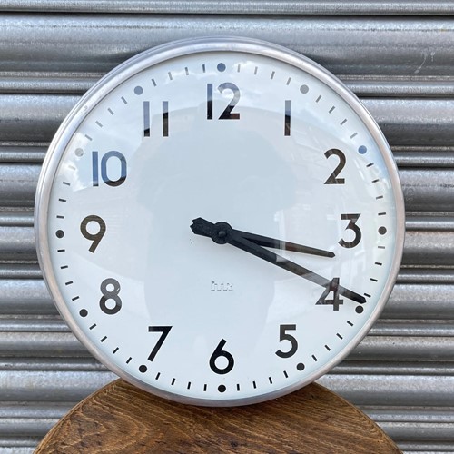 Vintage 1950s Industrial Factory Clock By ITR 