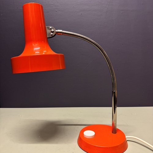 1970S German Retro Orange Table Lamp