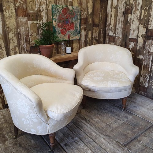 Antique French Tub Chairs
