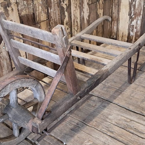 Antique French Wheelbarrow