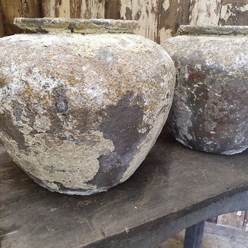 Antique Italian Mineral Glaze Pots