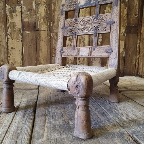 Antique Indian Pidha Chair