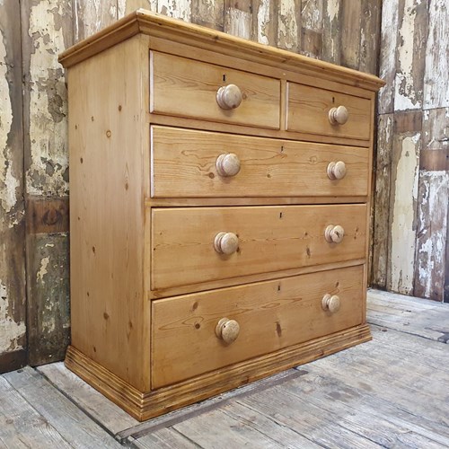 Antique Pine Chest Of Drawers