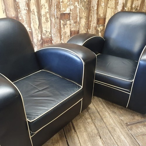 Pair F Art Deco Armchairs