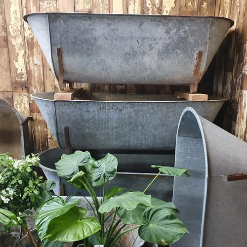 Vintage Galvanised Baths