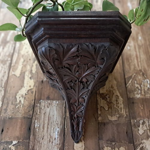 Carved Oak Church Corbel