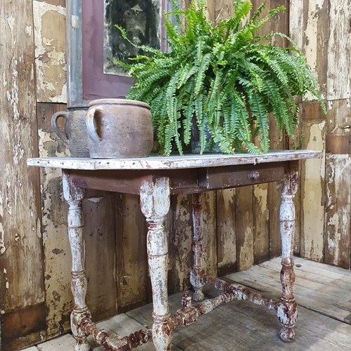 Dry Scraped Pine Side Table