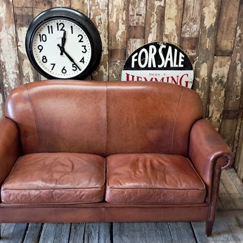 Dutch Leather Club Sofa