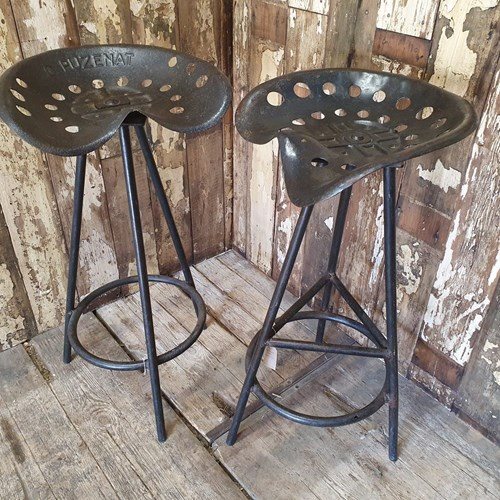 French Tractor Seat Stools