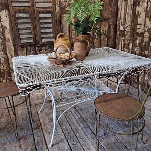 French Wirework Garden Table