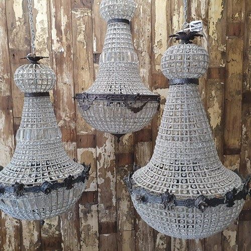 Large French Empire Chandeliers