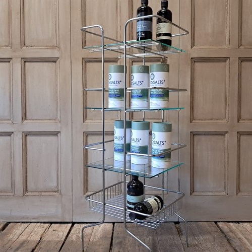 Vintage Chrome Storage Tower