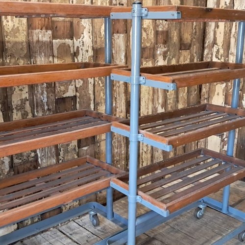 Mid-Century Factory Shoe Rack