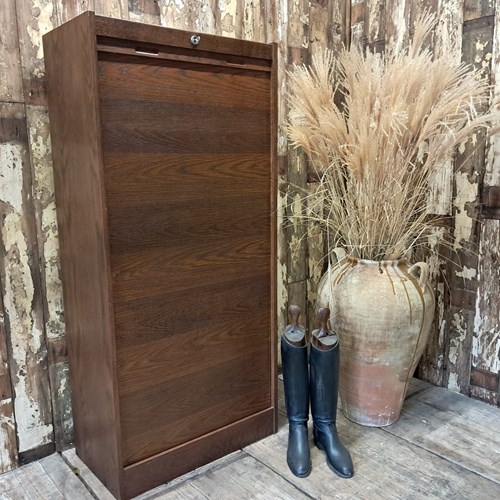 Mid Century Tambour Cabinet