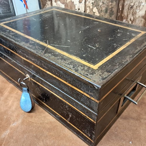 Military Campaign Metal Writing Box