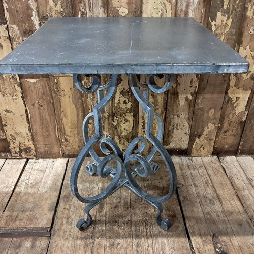 Ornate Square Galvanised Bistro Table