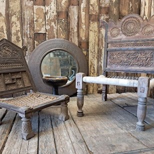 Antique Indian Pidha Chairs