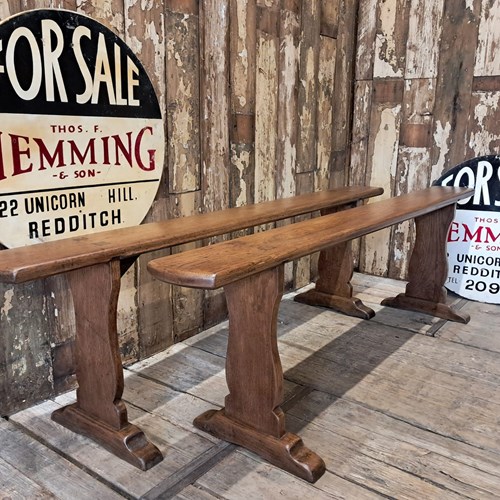 Pair Of Oak Benches