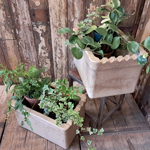 Pair Of Salt Glaze Dip Tanks