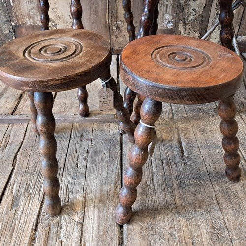 Pair Of French Milking Stools