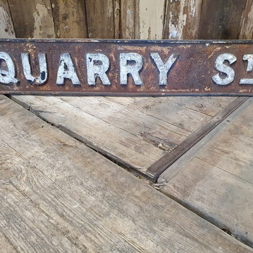 Vintage Quarry Street Sign