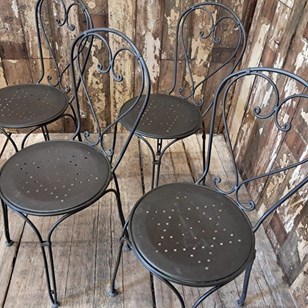 Set Of 4 French Garden Chairs