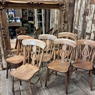 Set Of 6 Fiddle Back Chairs
