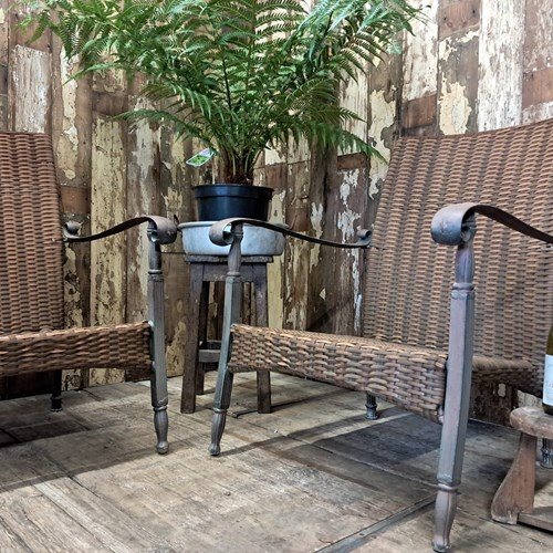 Set Of Four Rattan Garden Armchairs