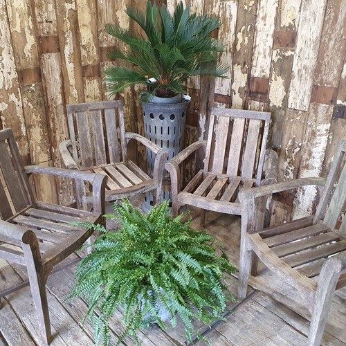 Set Of Teak Garden Chairs