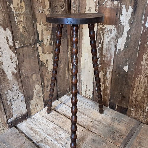 Tall French Demi Lune Bobbin Stool