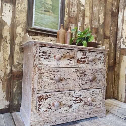 Victorian Dry Scraped Chest Of Drawers