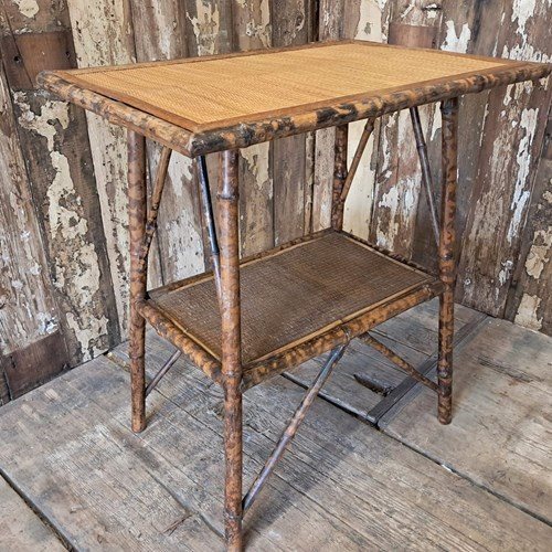 Victorian Tiger Bamboo Side Table